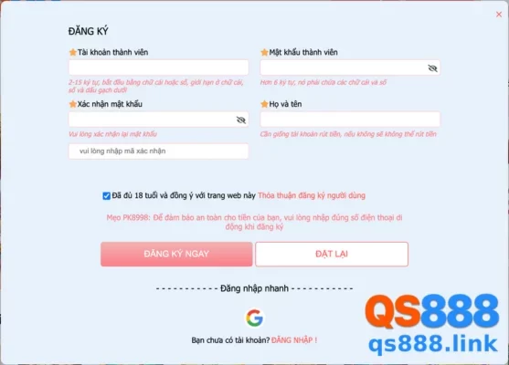 Giới Thiệu Đăng Ký QS888 Casino Online Việt Nam